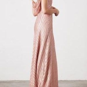 Weddington Way Rose Gold Sequins Formal  size 6